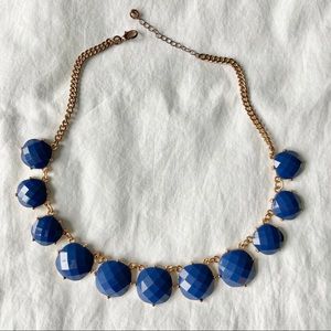 Charming Charlie Geometric Blue Statement Necklace